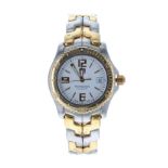 Tag Heuer Link Professional 200m two tone gentleman's bracelet watch, ref. WT1250, circular white