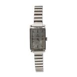 Omega DeVille automatic rectangular stainless steel lady's bracelet watch, ref. 551.015, circa 1964,