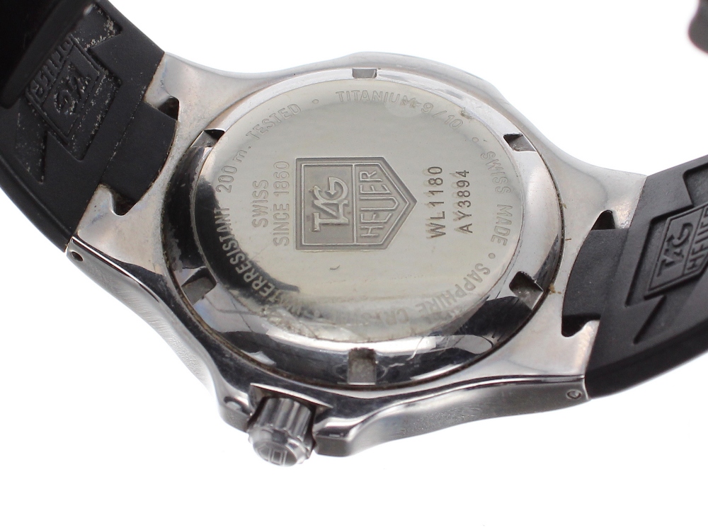 Tag Heuer Kirium Ti5 Titanium gentleman's wristwatch, ref. WL1180, circular black dial, rotating - Image 2 of 2