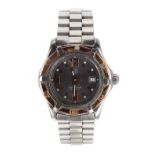 Tag Heuer 2000 Series Exclusive Professional 200m stainless steel and gold lady's bracelet watch,