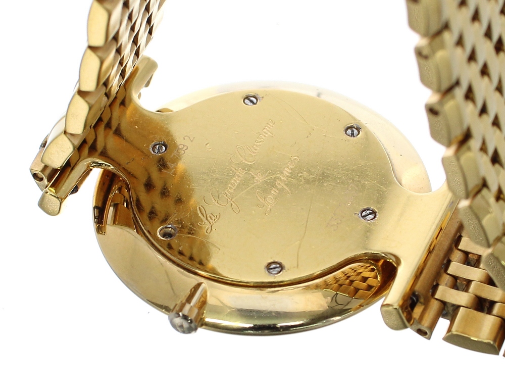 Longines La Grande Classique gold plated gentleman's bracelet watch, ref. L4 709 2, circular white - Image 2 of 2