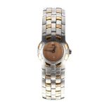 Maurice Lacroix Intuition bicolour lady's bracelet watch, ref. 59858, circular bronze dial,