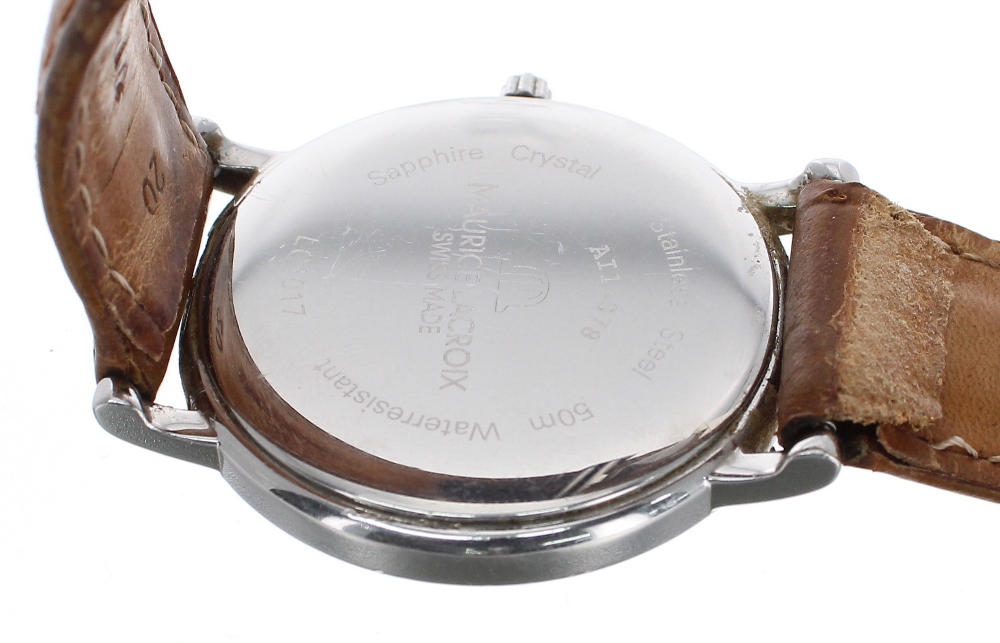 Maurice Lacroix Les Classiques bicolour gentleman's wristwatch, ref. LC1017, circular silvered dial, - Image 2 of 2