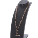 9ct fancy link watch Albert chain, 24.4gm, 18" long