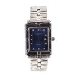 Raymond Weil Parsifal rectangular stainless steel gentleman's bracelet watch, ref. 9331, rectangular