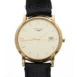 Longines gold plated and stainless steel gentleman's dress watch, ref. L4.697.2, circular