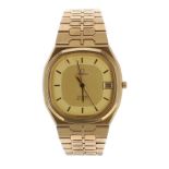 Omega DeVille Quartz gold plated and stainless steel gentleman's bracelet watch, ref. 196.0145 /