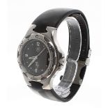 Tag Heuer Kirium Ti5 Titanium gentleman's wristwatch, ref. WL1180, circular black dial, rotating