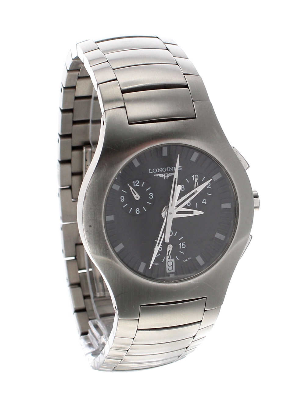 Longines Opposition Chronograph stainless steel gentleman's bracelet watch, ref. L3 618 4,