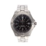 Breitling Colt Ocean stainless steel gentleman's bracelet watch, ref. A64350, circular black dial