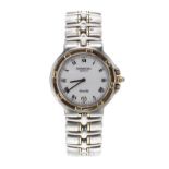 Raymond Weil Geneve Parsifal bicolour gentleman's bracelet watch, ref. 9190, white dial, cabouchon