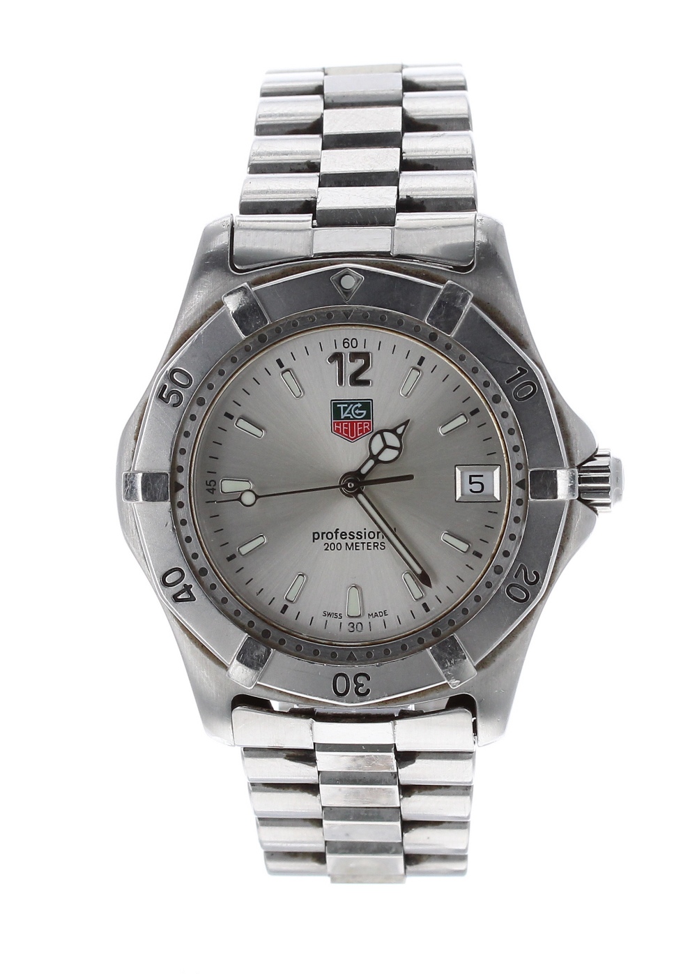 Tag Heuer 2000 Series Professional 200m stainless steel gentleman's bracelet watch, ref. WK1112-1,