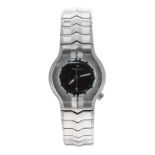 Tag Heuer Alter Ego stainless steel lady's bracelet watch, ref. WP1310, circular black dial, crown