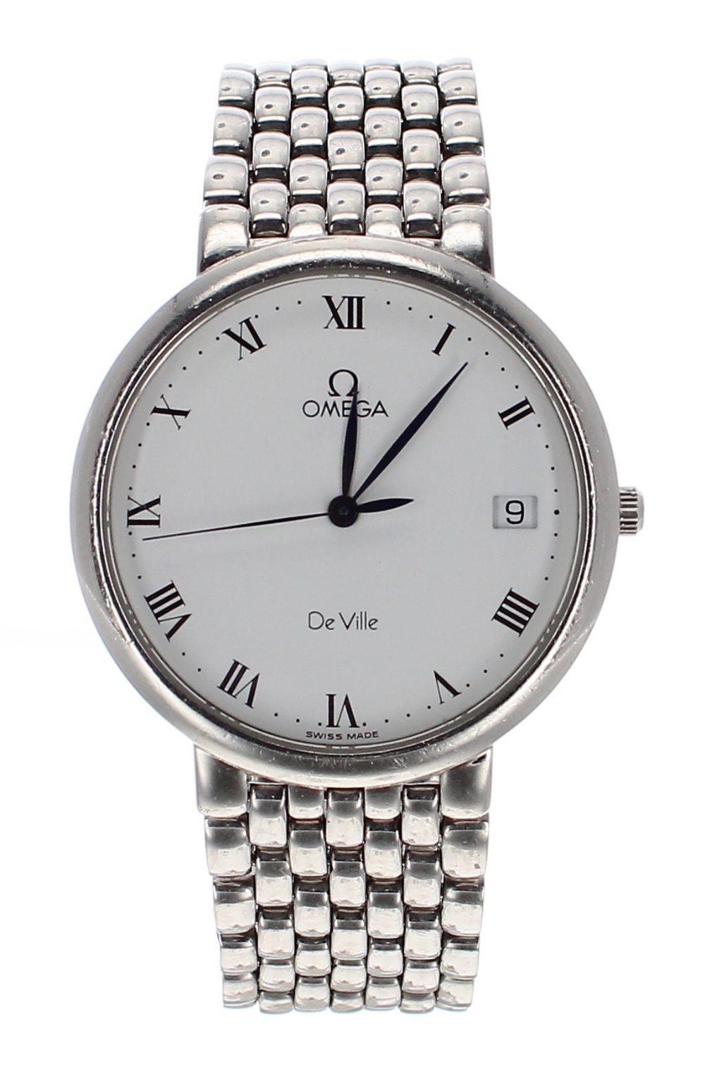 Omega DeVille stainless steel gentleman's bracelet watch, ref. 396 2432, no. 5427xxxx, circa 1993,