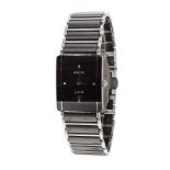 Rado DiaStar Jubile rectangular ceramic and titanium gentleman's bracelet watch, ref. 160.0486.3,