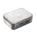 George V silver trinket box, with hinged lid and swag garland decoration, gilt interior, maker