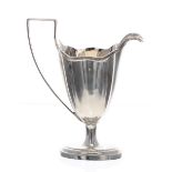 Edwardian silver pedestal cream jug, maker Thomas Bradbury & Sons, London 1906, 5" high, 4oz t