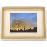 Philip Bouchard (20th/21st century) - 'Sunset over Abbey Green, Bath', inscribed with the title