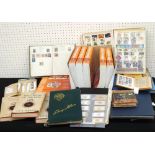 Extensive collection of stamps from around the world, presented in various albums and books;