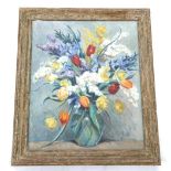 Margaret Graeme Niven (1906-1997) - still life of flowers in a vase, signed Niven, oil on canvas,
