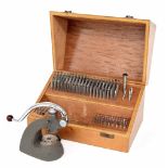 Good quality Boley type staking kit, complete with nearly all fittings, within a light wooden box