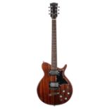 1970s Grimshaw GS-33 solid body electric guitar; Finish: walnut, various scuffs and scratches;