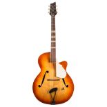 1960 Framus Sorella F-59 acoustic archtop guitar; Finish: cherry sunburst; Fretboard: rosewood;