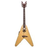 2006 Dean VCO Flying V electro-acoustic guitar, made in China; Finish: natural; Fretboard: rosewood;