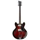 1960s Eko 290 Barracuda electric guitar, made in Italy, ser. no. 3xxxx5; Finish: red burst, minor