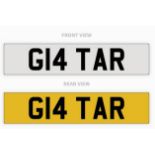 Guitar themed number plate "G14 TAR", currently on a retention certificate in the vendors name,