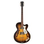 Martin Taylor - autographed Hofner President hollow body electric guitar; Finish: sunburst;