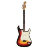 1964 Fender Stratocaster electric guitar, made in USA, ser. no. L2xxx0; Finish: sunburst, wear to