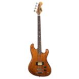 1980s Eko B.02 bass guitar, made in Italy; Finish: brown, light surface scratches and dings;
