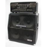 Bugera 333XL guitar amplifier head; together with a Behringer BG412S 4 x 12 speaker cabinet, foot