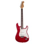 1995 Fender Roland midi Stratocaster electric guitar, made in USA, ser. no. N5xxx63; Finish: red,