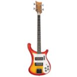 1970s Kay K-20B bass guitar, made in Taiwan; Finish: cherry sunburst, various blemishes;
