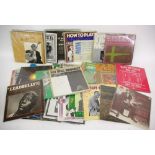 Approximately forty-five vinyl LP records relating to early blues music, including Robert Johnson,