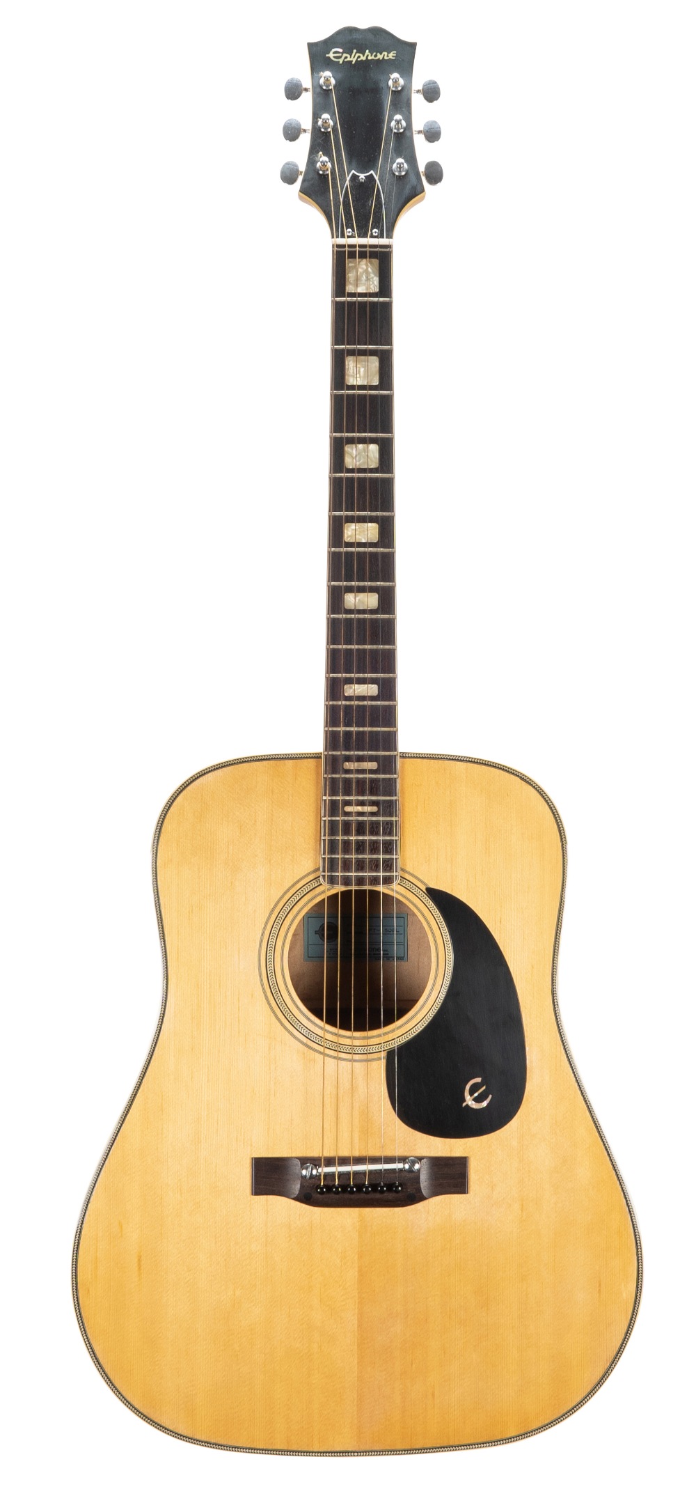 1977 Epiphone FT-150 BL acoustic guitar, made in Japan; Finish: natural; Fretboard: rosewood; Frets: