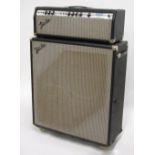 1970s Fender Bassman 100 guitar amplifier head, made in USA, ser. no. B21563 with matching Bassman