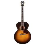 2000 Gibson J-185 acoustic guitar, made in USA, ser. no. 0xxx0xx8; Finish: vintage sunburst, minor
