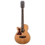 Premier by Tanglewood TW145/12 left-handed twelve string electro-acoustic guitar; Back and sides: