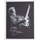 Jack Bruce & Cream - autographed black and white canvas print, signed by Jack Bruce when he played