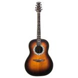 1977 Ovation Model 1112-1 Balladeer acoustic guitar, made in USA, ser. no. 09xx43; Finish: sunburst,