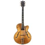 1959 Hofner Committee archtop guitar, made in Germany, ser. no. 3xx2; Finish: blond, various