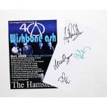 Wishbone Ash - autographed flyer, signed by band members to the reverse, sold with two 2009 tour