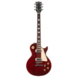 1977 Gibson Les Paul Deluxe electric guitar, made in USA, ser. no. 7xxx7xx5; Finish: wine red, heavy
