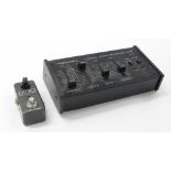 T.C. Electronic Ditto looper guitar pedal; together with a four-channel stereo microphone mixer