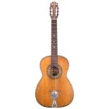 Telsforo Julve classical guitar with various restorations, soft case; together with another acoustic