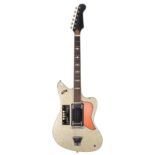 1960s Eko Ekomaster 400V2 electric guitar, made in Italy; Finish: gold sparkle top, black back,