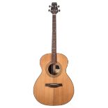 Fylde Guitars left-handed tenor guitar, made in England, ser. no. 8xx6; Back and sides: mahogany;